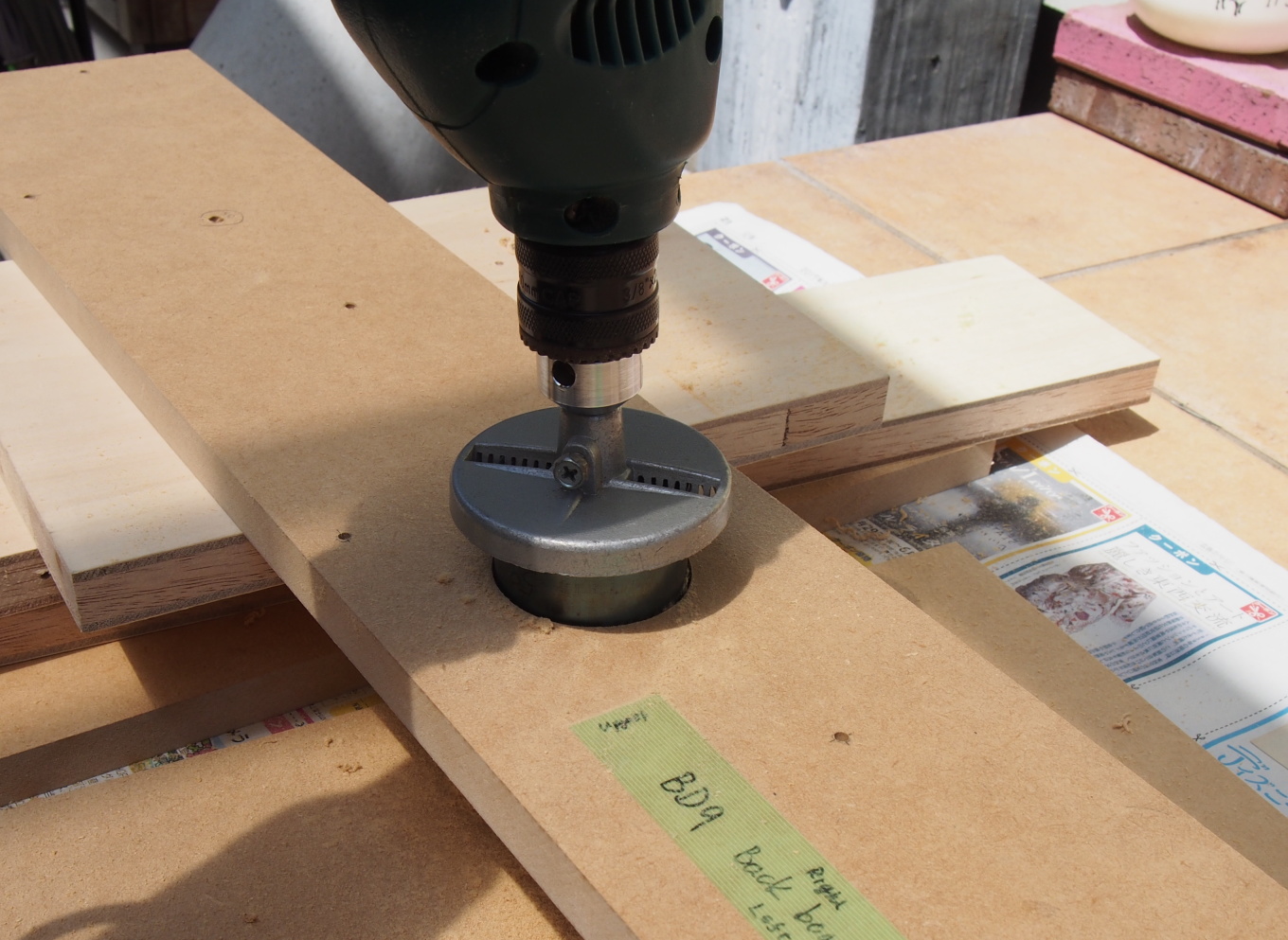3. Boring vent holes