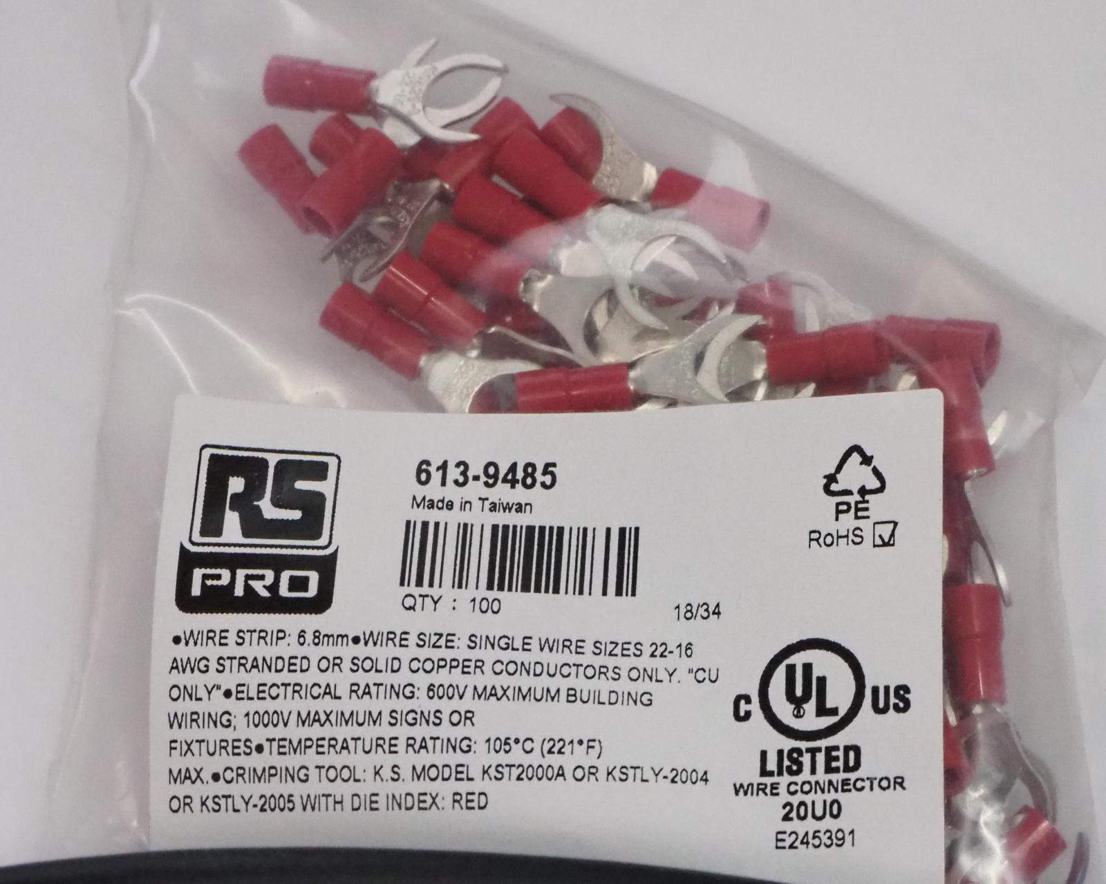 RS Pro spade terminal