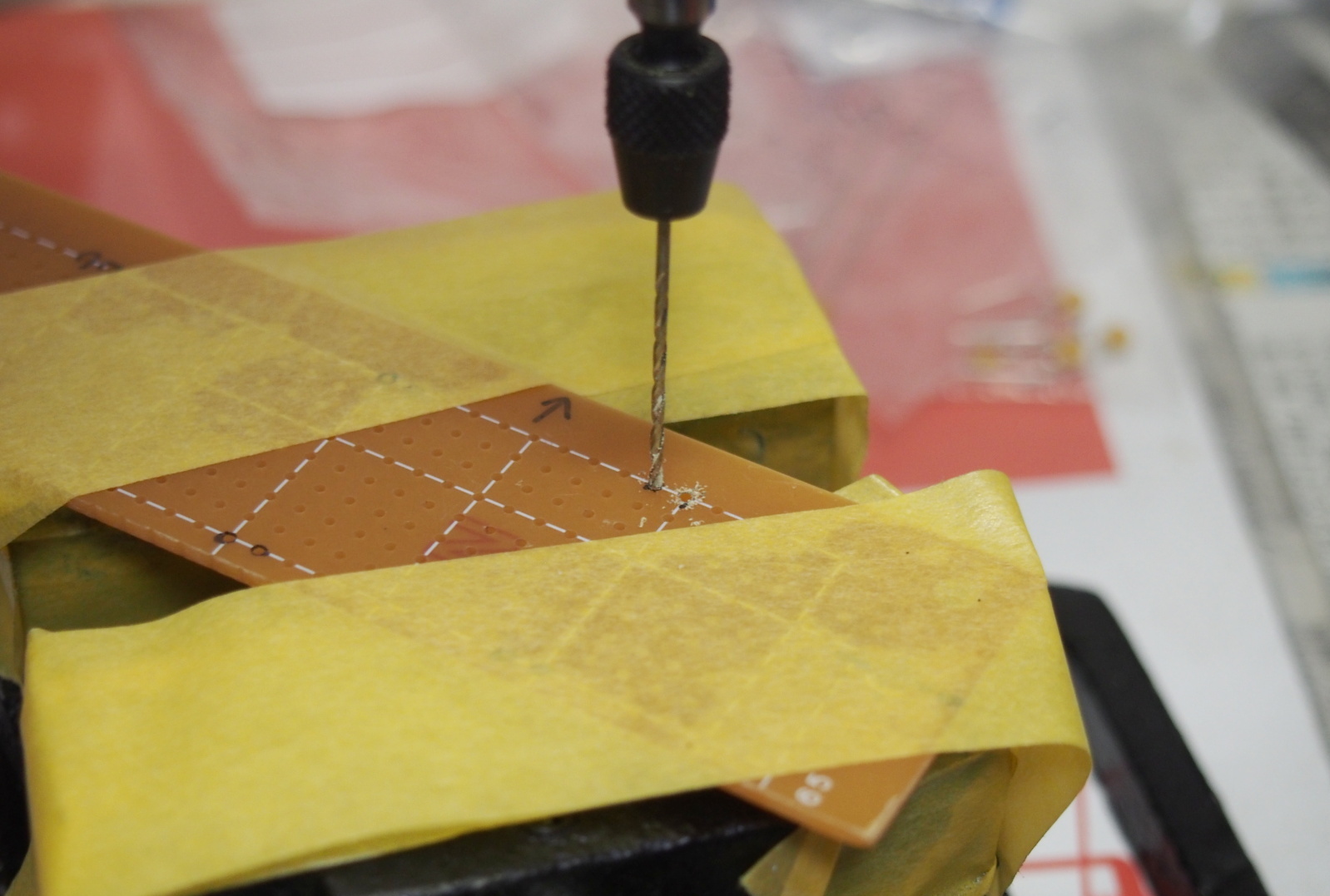 Enlarging through holes for the connectors