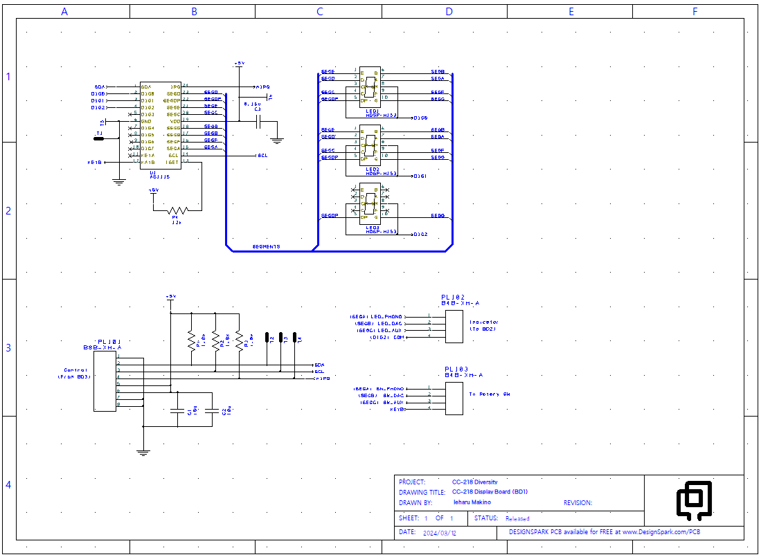 Schematic of BD1 CC-218 DISP