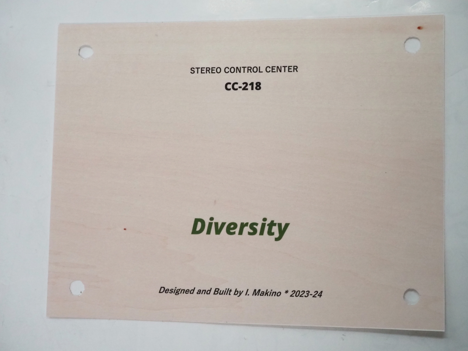 Front panel sticker - ST1