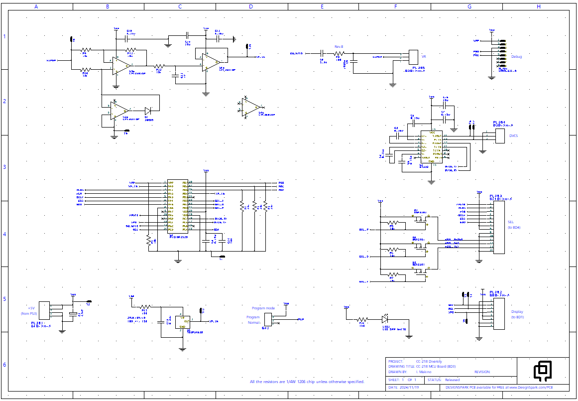Schematic of BD3 CC-218 MCU
