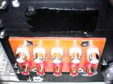 Input RCA jacks mounted on back panel