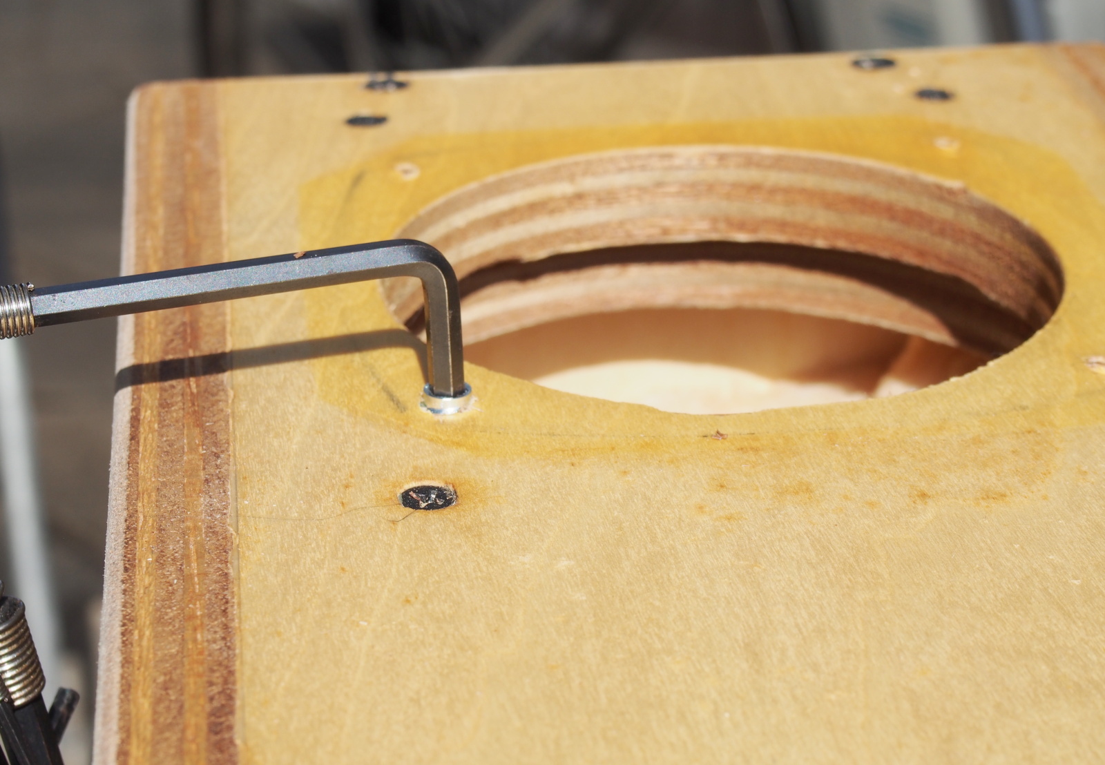 Driving insert nut into enclosure of SS-312
