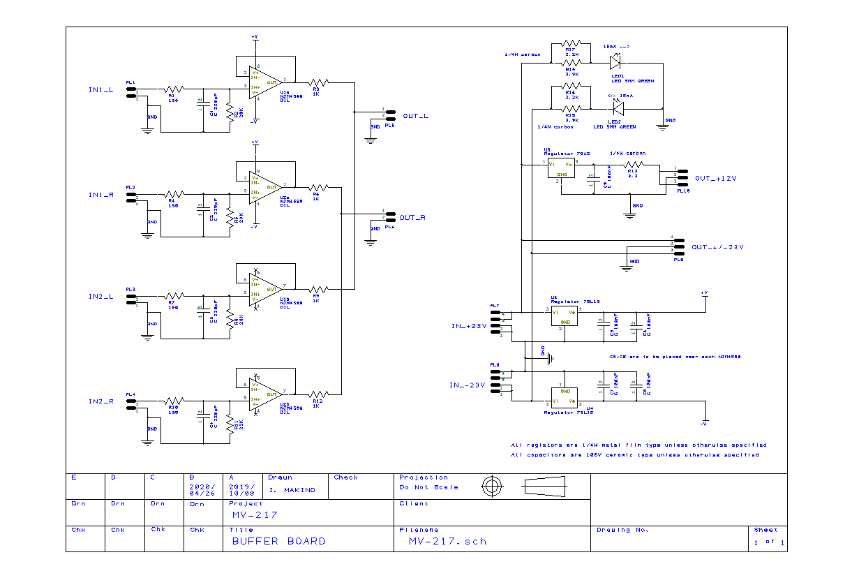 Schematic of Buffer Board