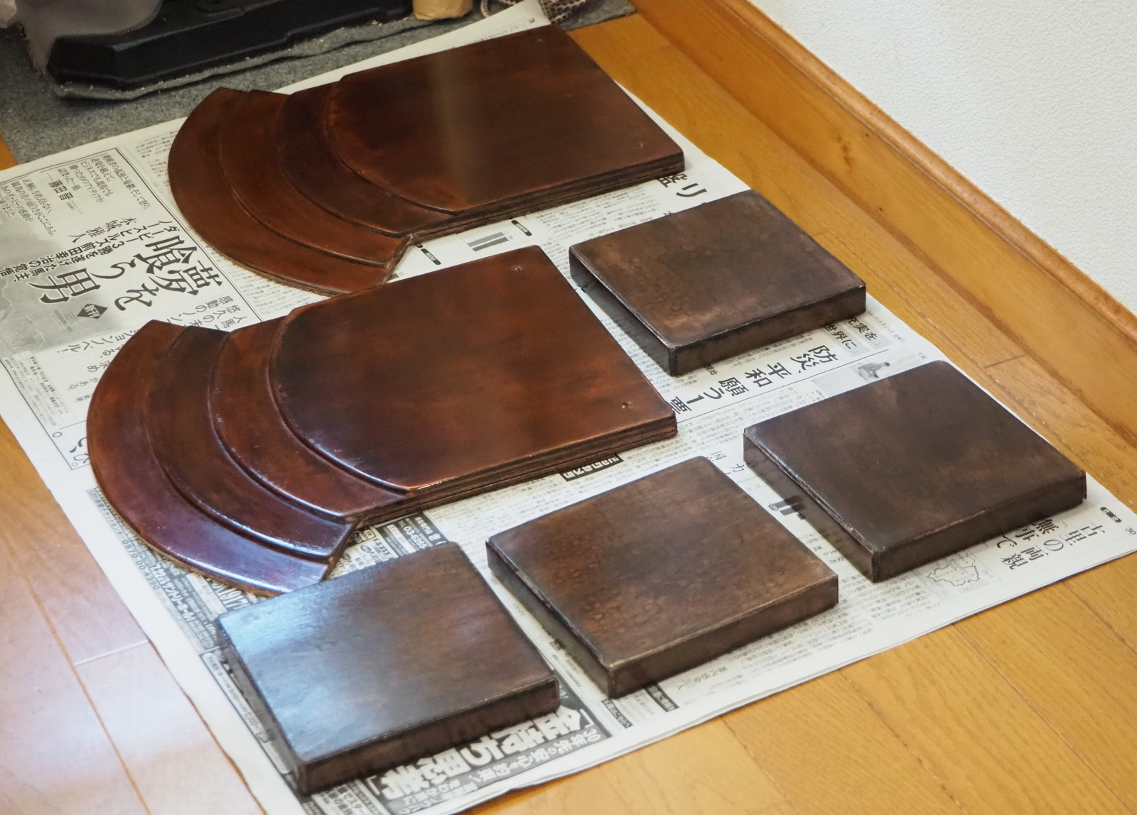 Finished parts of Tweeter Rack and Wood Spacer