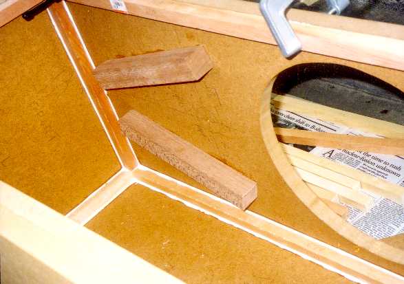 Inside the baffle